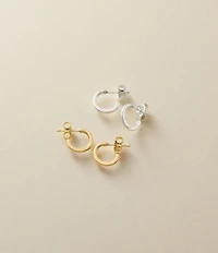 James Avery 14K Gold Classic Hammered Hoop Earrings