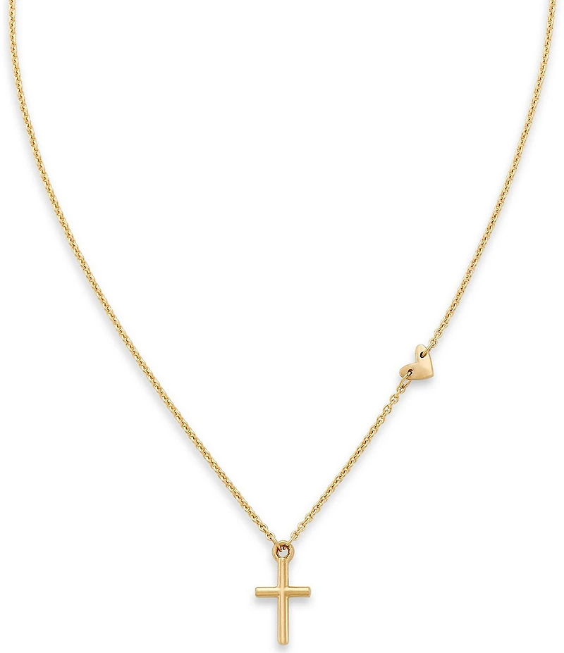 James Avery 14K Gold Faith and Love Short Pendant Necklace