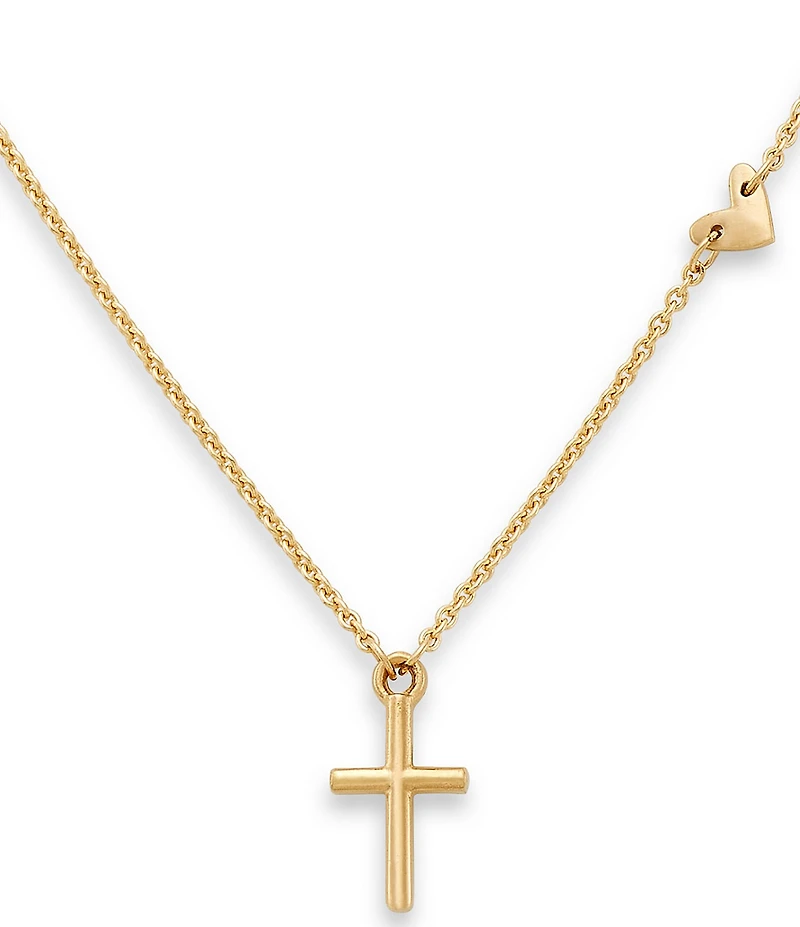 James Avery 14K Gold Faith and Love Short Pendant Necklace