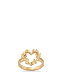 James Avery 14K Gold Flowering Vines Heart Ring