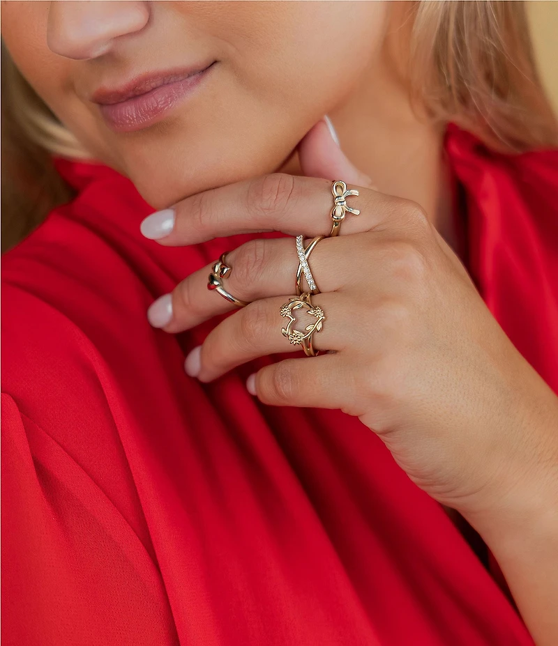 James Avery 14K Gold Flowering Vines Heart Ring