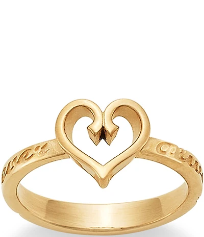 James Avery 14K Gold Forever and Always Heart Ring