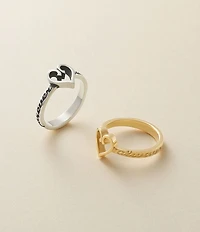 James Avery 14K Gold Forever and Always Heart Ring