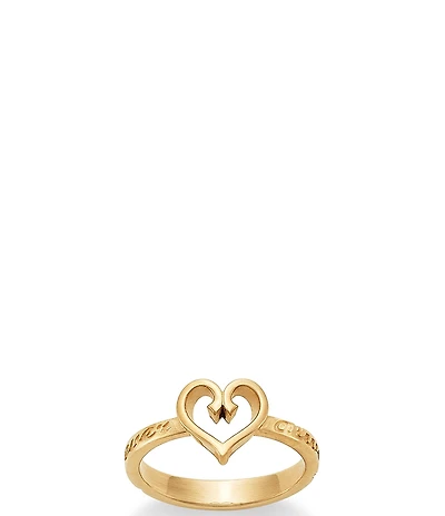 James Avery 14K Gold Forever and Always Heart Ring