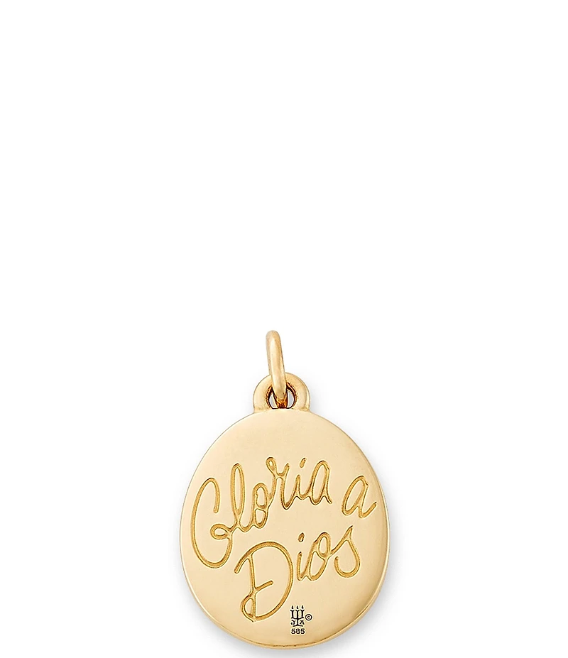 James Avery 14K Gold Gloria a Dios Cross and Heart Charm