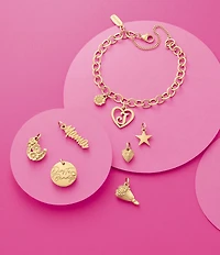 James Avery 14k Gold Heart Script Initial Charm