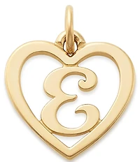 James Avery 14k Gold Heart Script Initial Charm