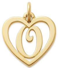 James Avery 14k Gold Heart Script Initial Charm