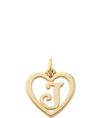 James Avery 14k Gold Heart Script Initial Charm