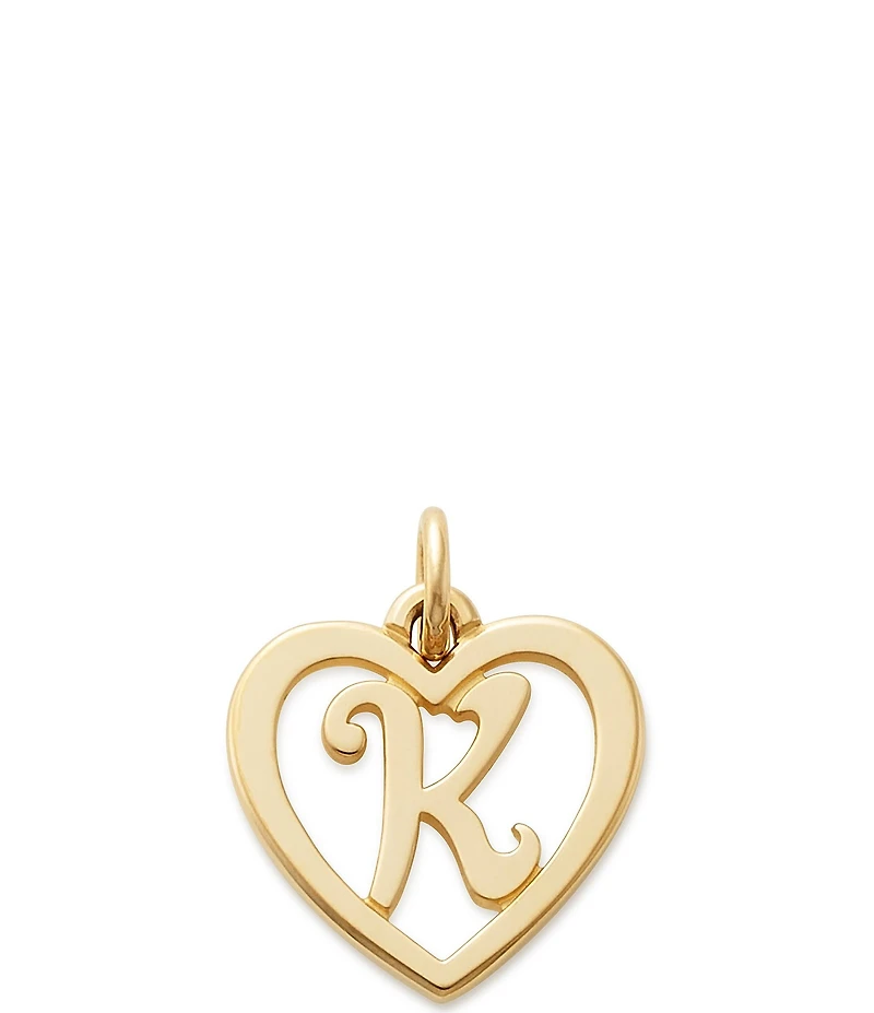 James Avery 14k Gold Heart Script Initial Charm