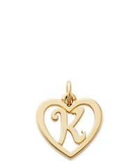 James Avery 14k Gold Heart Script Initial Charm