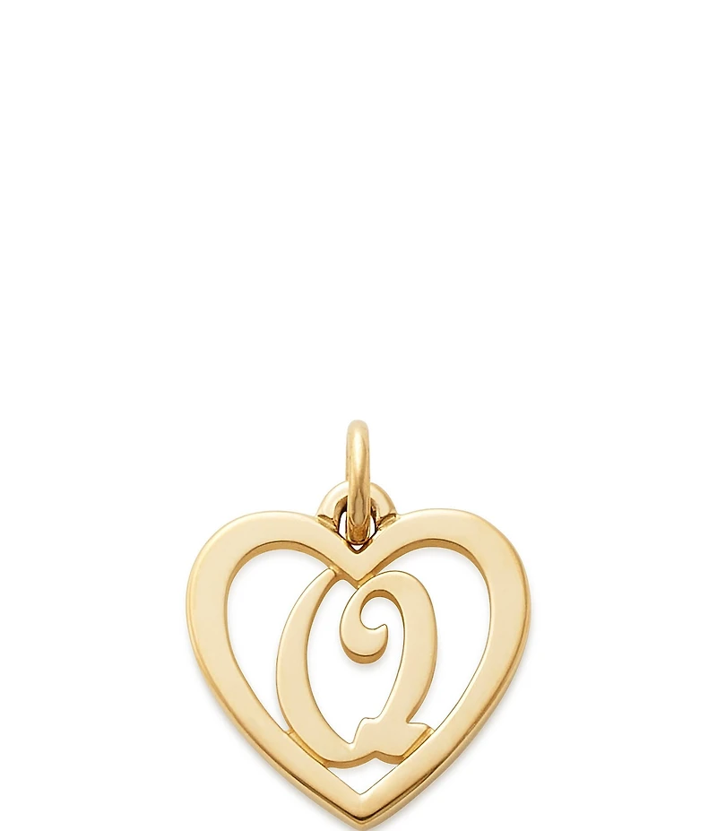 James Avery 14k Gold Heart Script Initial Charm