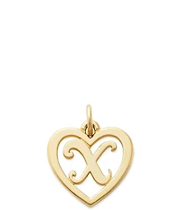 James Avery 14k Gold Heart Script Initial Charm