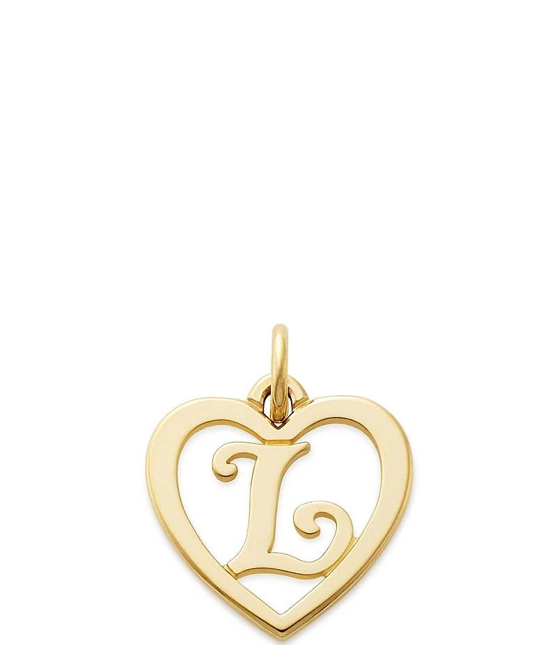 James Avery 14k Gold Heart Script Initial Charm