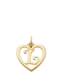 James Avery 14k Gold Heart Script Initial Charm