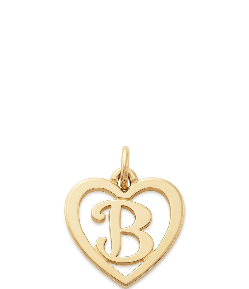 James Avery 14k Gold Heart Script Initial Charm
