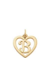 James Avery 14k Gold Heart Script Initial Charm