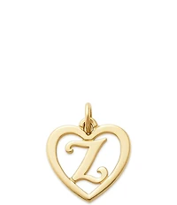 James Avery 14k Gold Heart Script Initial Charm