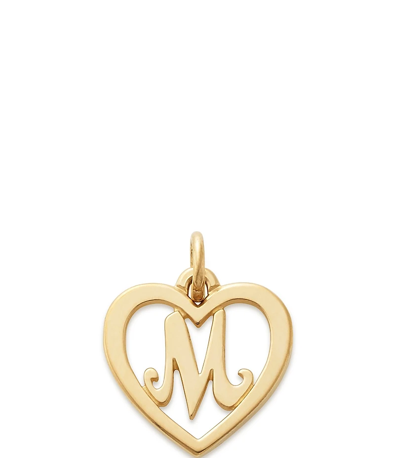 James Avery 14k Gold Heart Script Initial Charm