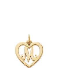James Avery 14k Gold Heart Script Initial Charm
