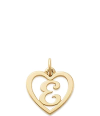 James Avery 14k Gold Heart Script Initial Charm