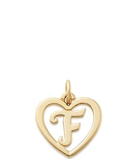 James Avery 14k Gold Heart Script Initial Charm
