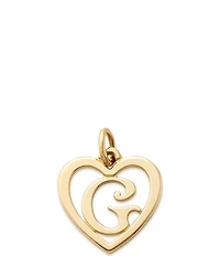 James Avery 14k Gold Heart Script Initial Charm