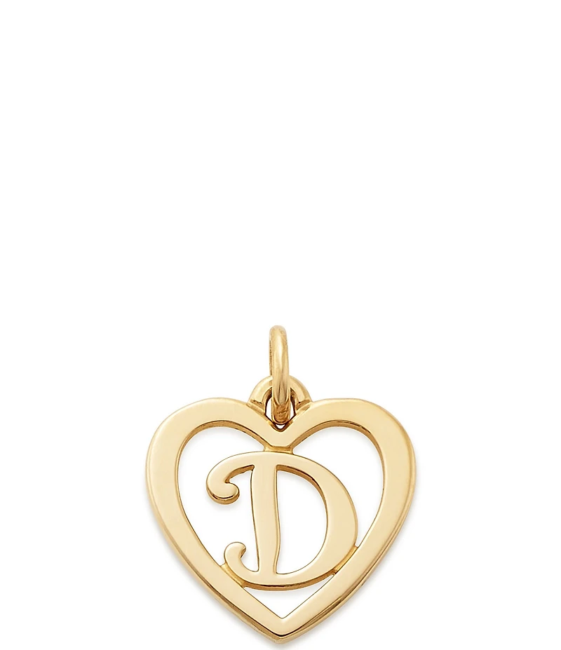 James Avery 14k Gold Heart Script Initial Charm
