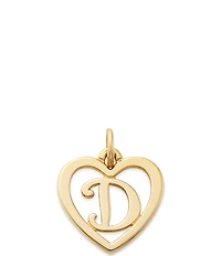 James Avery 14k Gold Heart Script Initial Charm