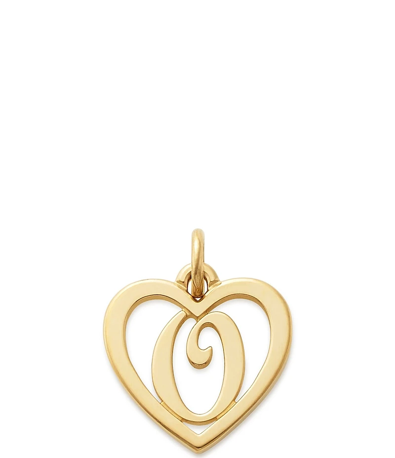 James Avery 14k Gold Heart Script Initial Charm