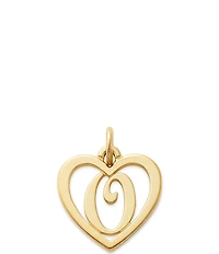 James Avery 14k Gold Heart Script Initial Charm