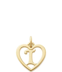 James Avery 14k Gold Heart Script Initial Charm