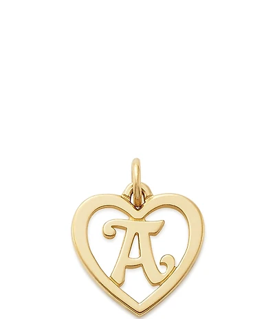 James Avery 14k Gold Heart Script Initial Charm