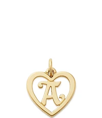 James Avery 14k Gold Heart Script Initial Charm