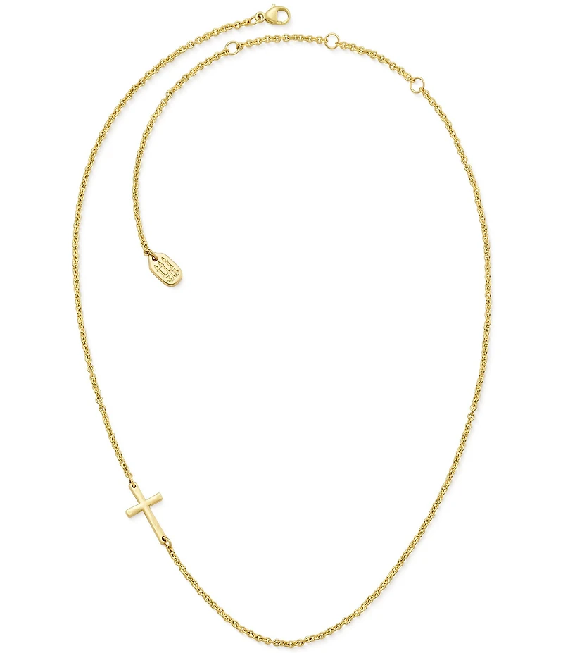 James Avery 14K Gold Horizon Cross Collar Necklace