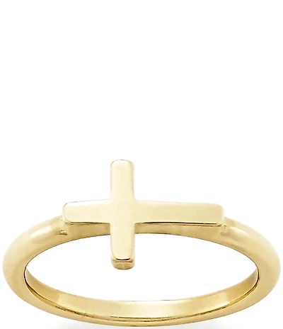 James Avery 14K Gold Horizon Cross Ring