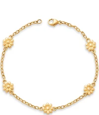 James Avery 14K Gold Margarita Flower Line Bracelet