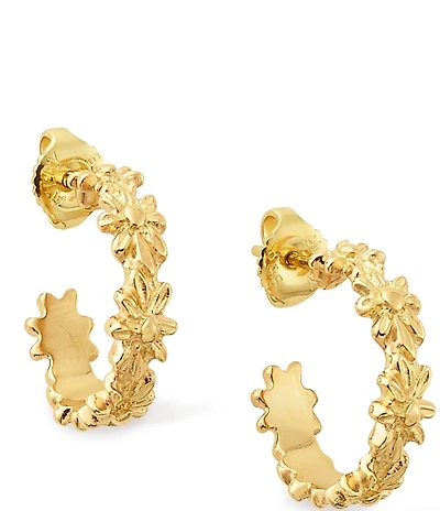 James Avery 14K Gold Margarita Hoop Ear Posts