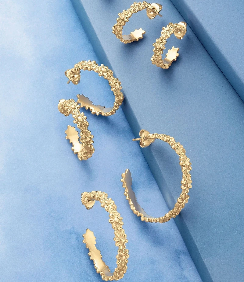 James Avery 14K Gold Margarita Large Hoop Earrings