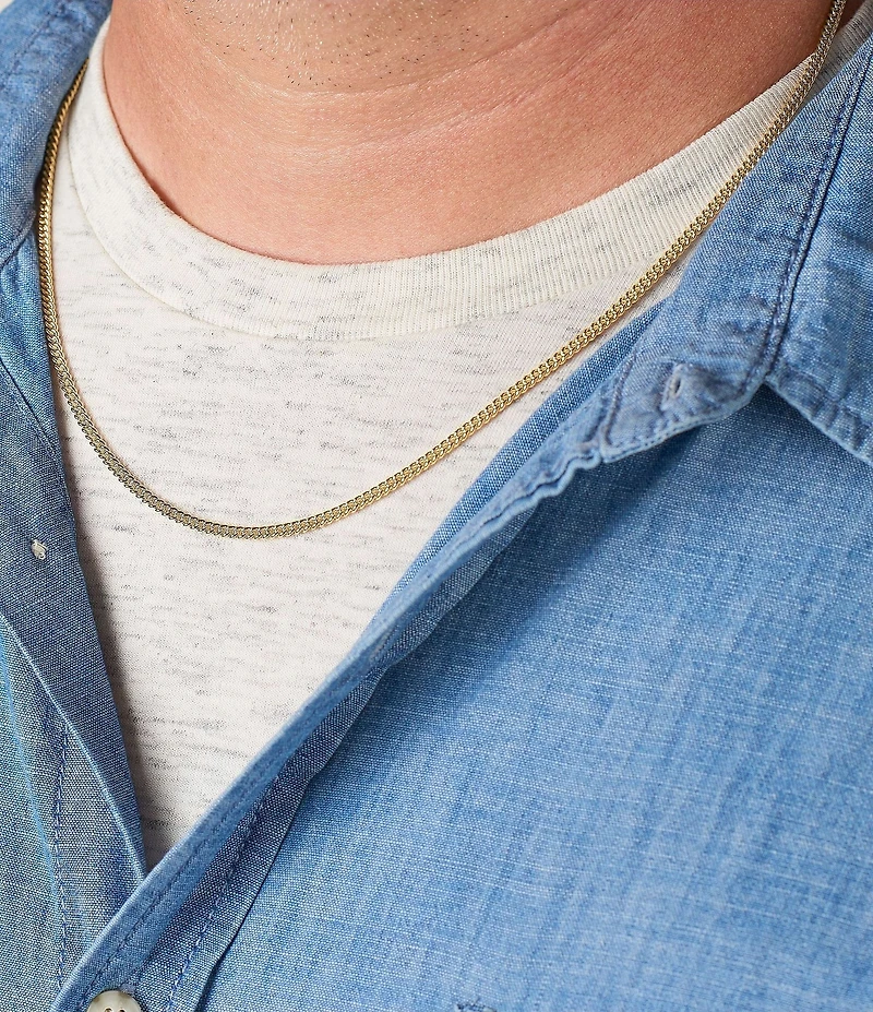 James Avery 14K Gold Medium Curb Chain Necklace