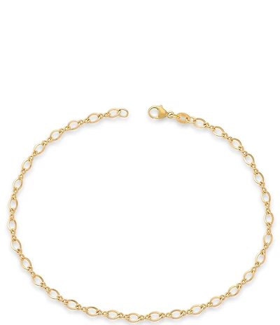 James Avery 14k Gold Twist Ankle Bracelet Available in 9#double;, 10#double; or 12#double;