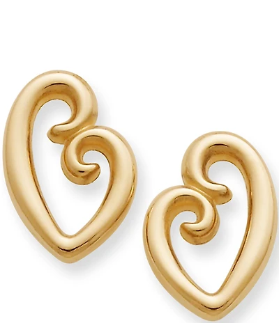 James Avery 14k Gold Mother's Love Heart Earrings