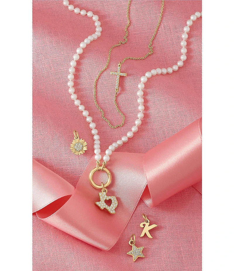 James Avery 14k Gold Pave Diamond Deep in the Heart of Texas Charm