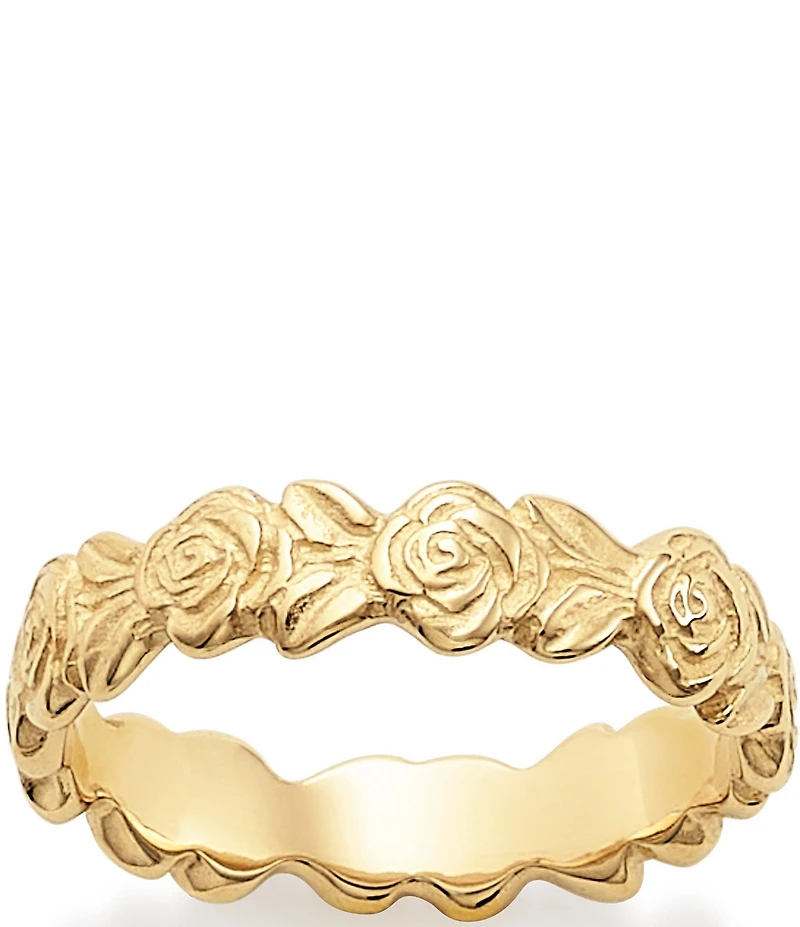 James Avery 14K Gold Rose Ring