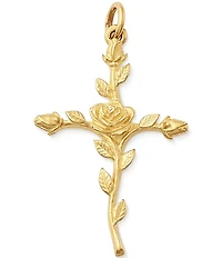James Avery 14K Gold Rosebud Cross Charm