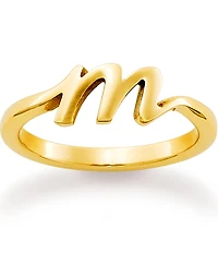 James Avery 14k Gold Script Initial Ring