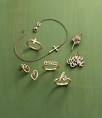 James Avery 14k Gold Script Initial Ring
