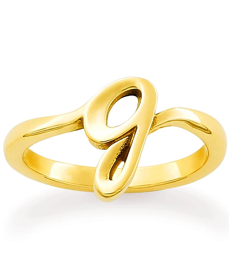 James Avery 14k Gold Script Initial Ring