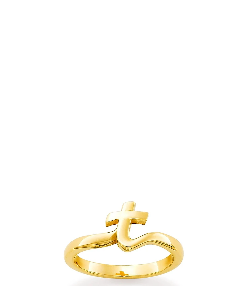 James Avery 14k Gold Script Initial Ring