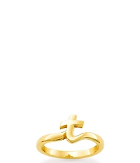 James Avery 14k Gold Script Initial Ring